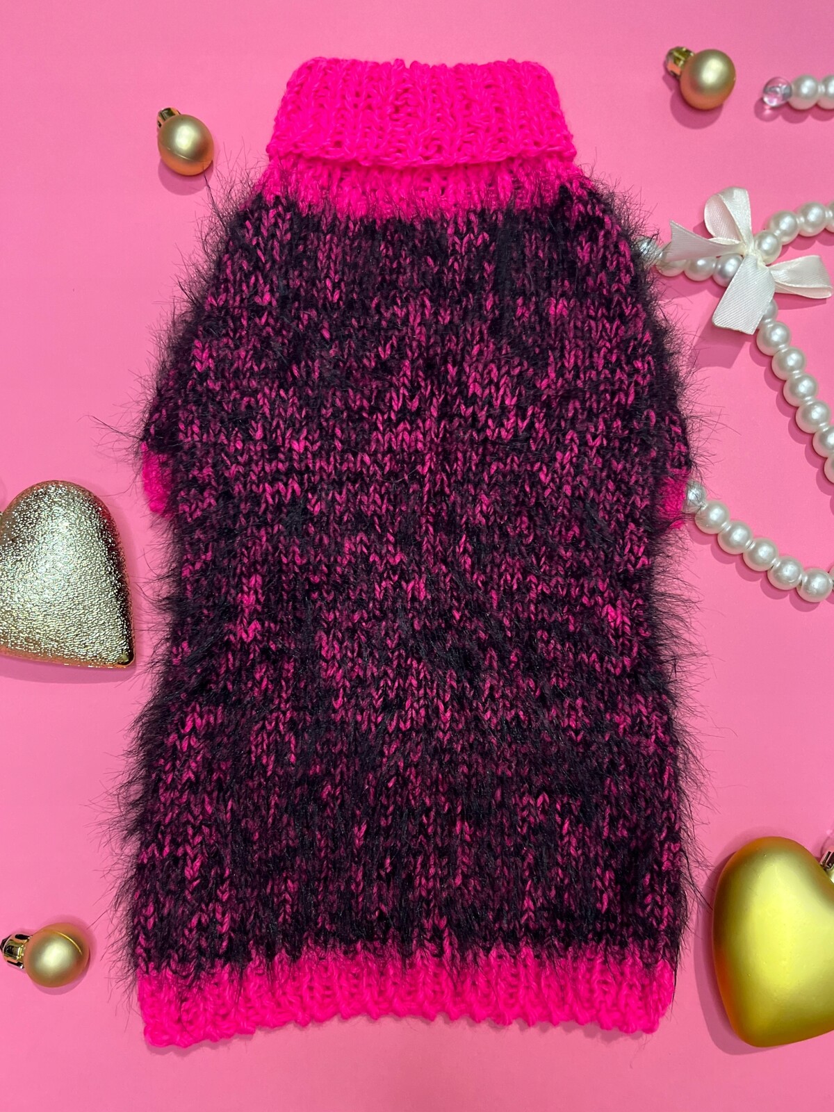 Stylový svetřík pro psa dívky – velikost S/m