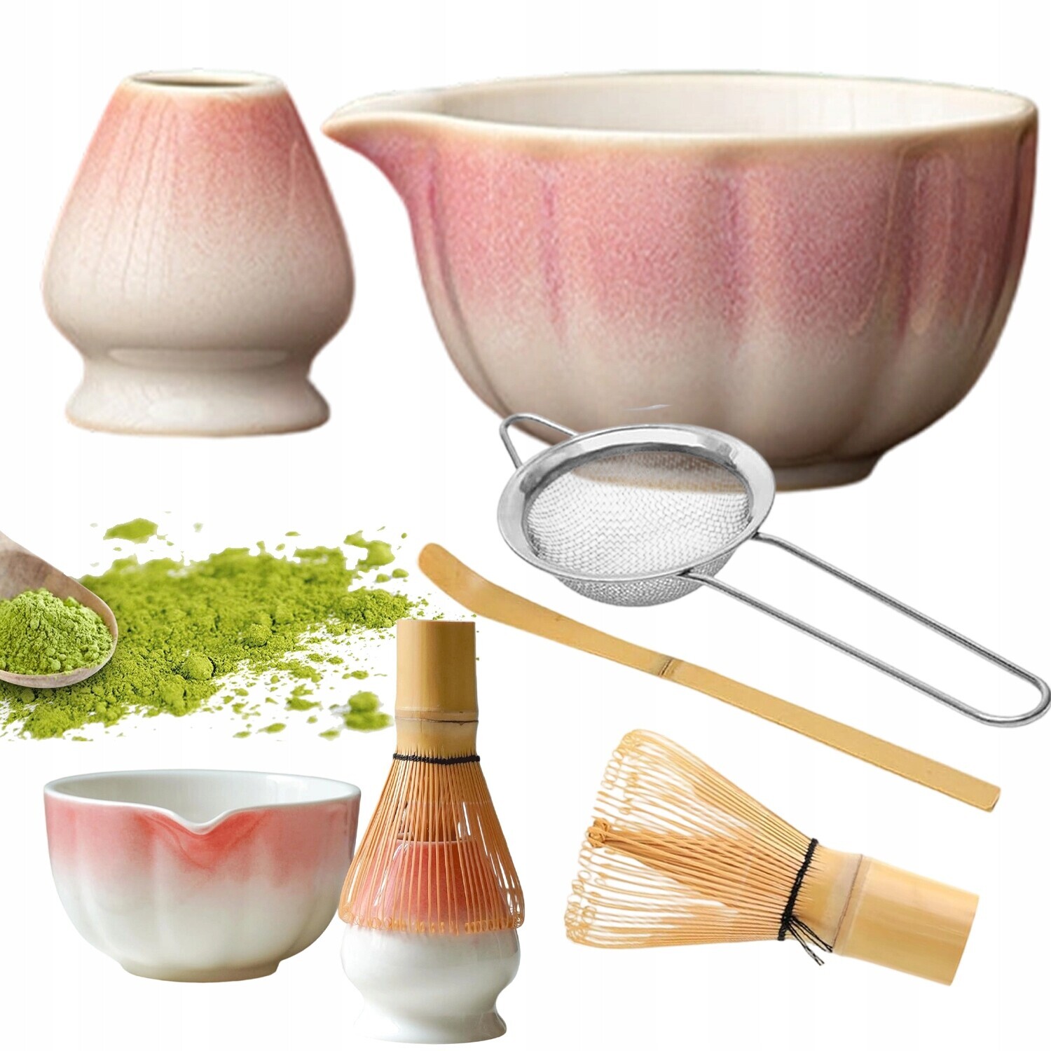 Sada Na Čaj Matchy 5DÍLNÁ Dárek Pro Milovníka Čaje Matchy