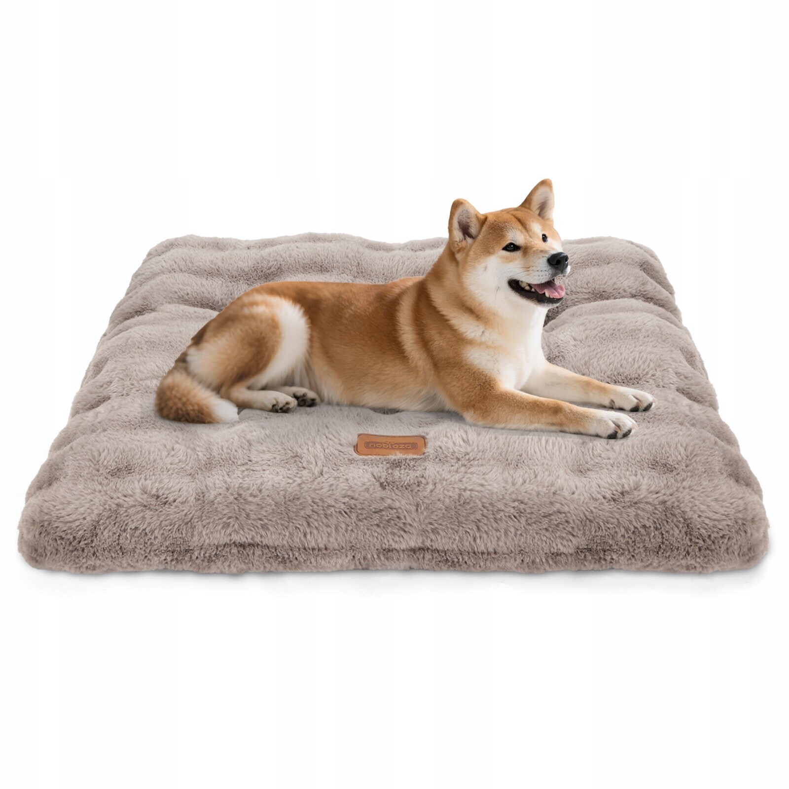 Pelíšek pro kočky psy, měkký a útulný, plyšový, 70x50 cm, béžový, Nobleza