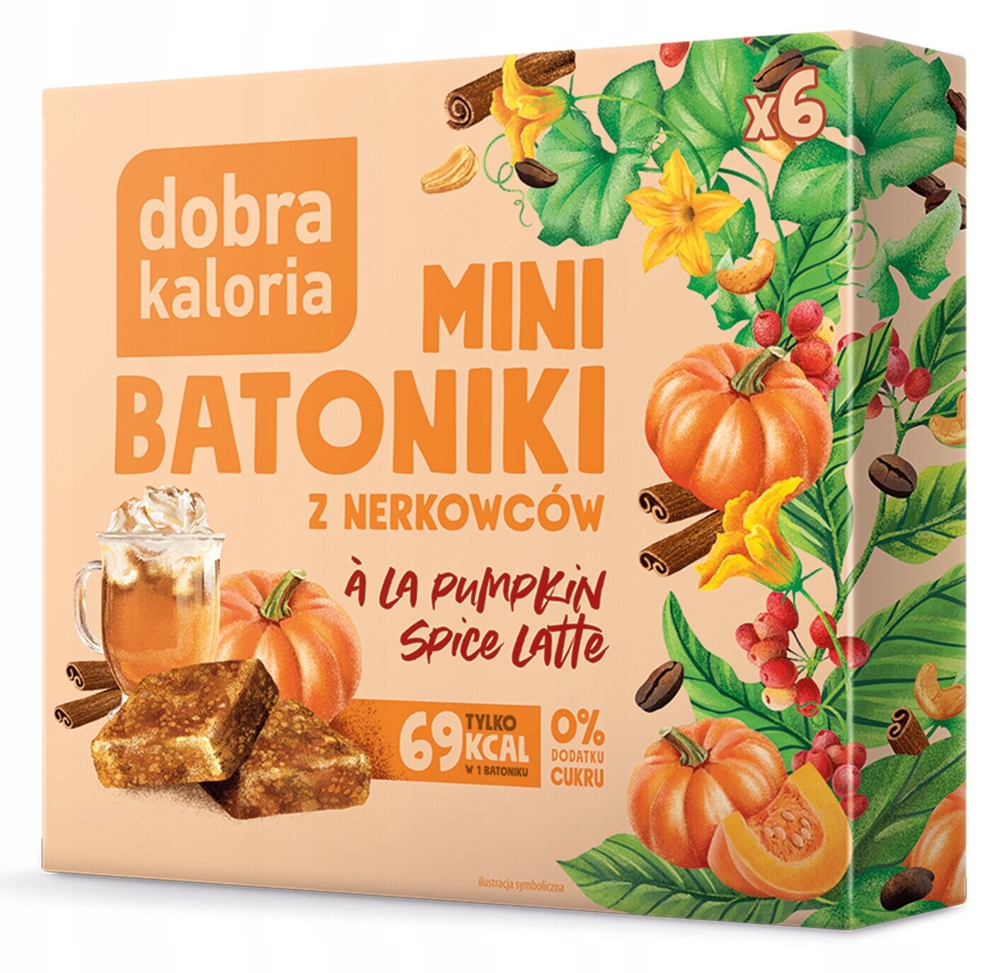 Zdravé Mini Tyčinky z kešu Pumpkin Spice Latte Dobra Kaloria % cukru