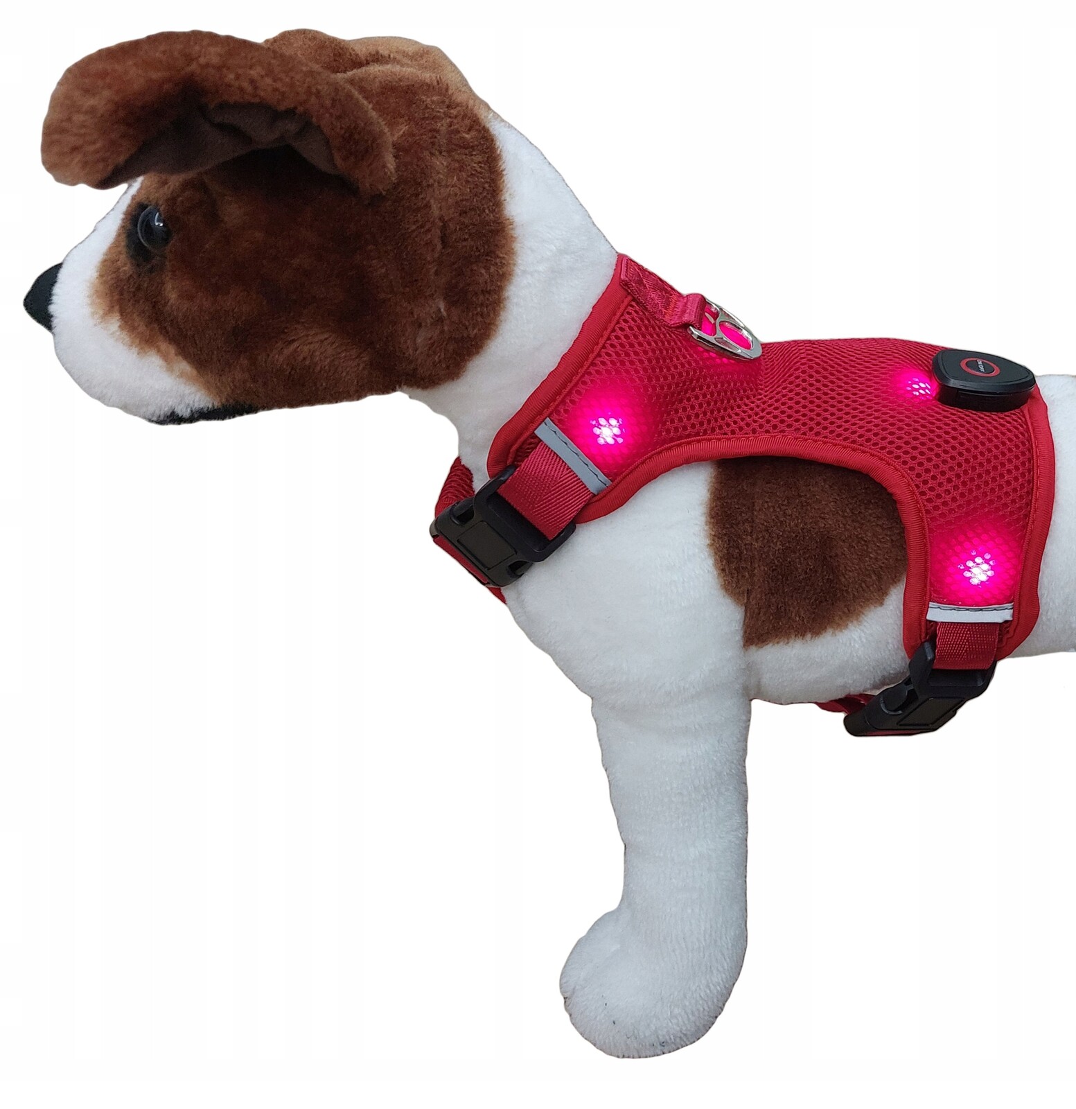 Svítící Postroje Pro Psa Beztlakové Postroje Červené Beagle Pekingský Palácový Psík M