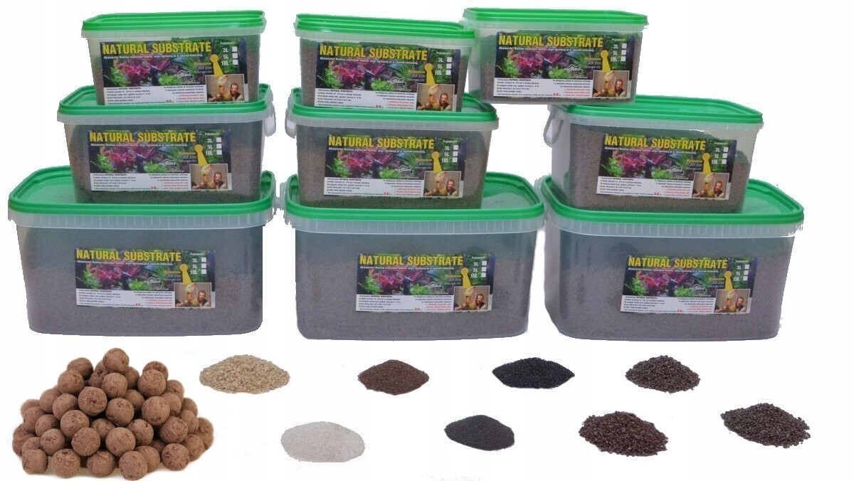 Sada Substrát Pro Akvárium 100-120L Stelivo Přírodní Substrát Kuličky G-s