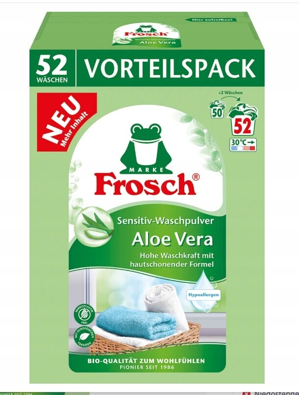 Frosch Sensitiv prášek na praní Aloe Vera 3,432 kg