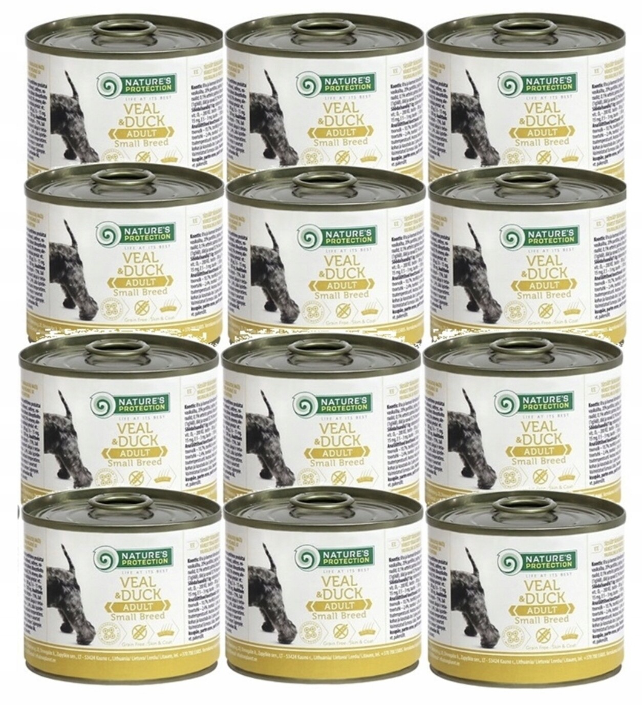 Natures Protection Adult Dog Small Breeds telecí & kachní maso 12 x 200 g