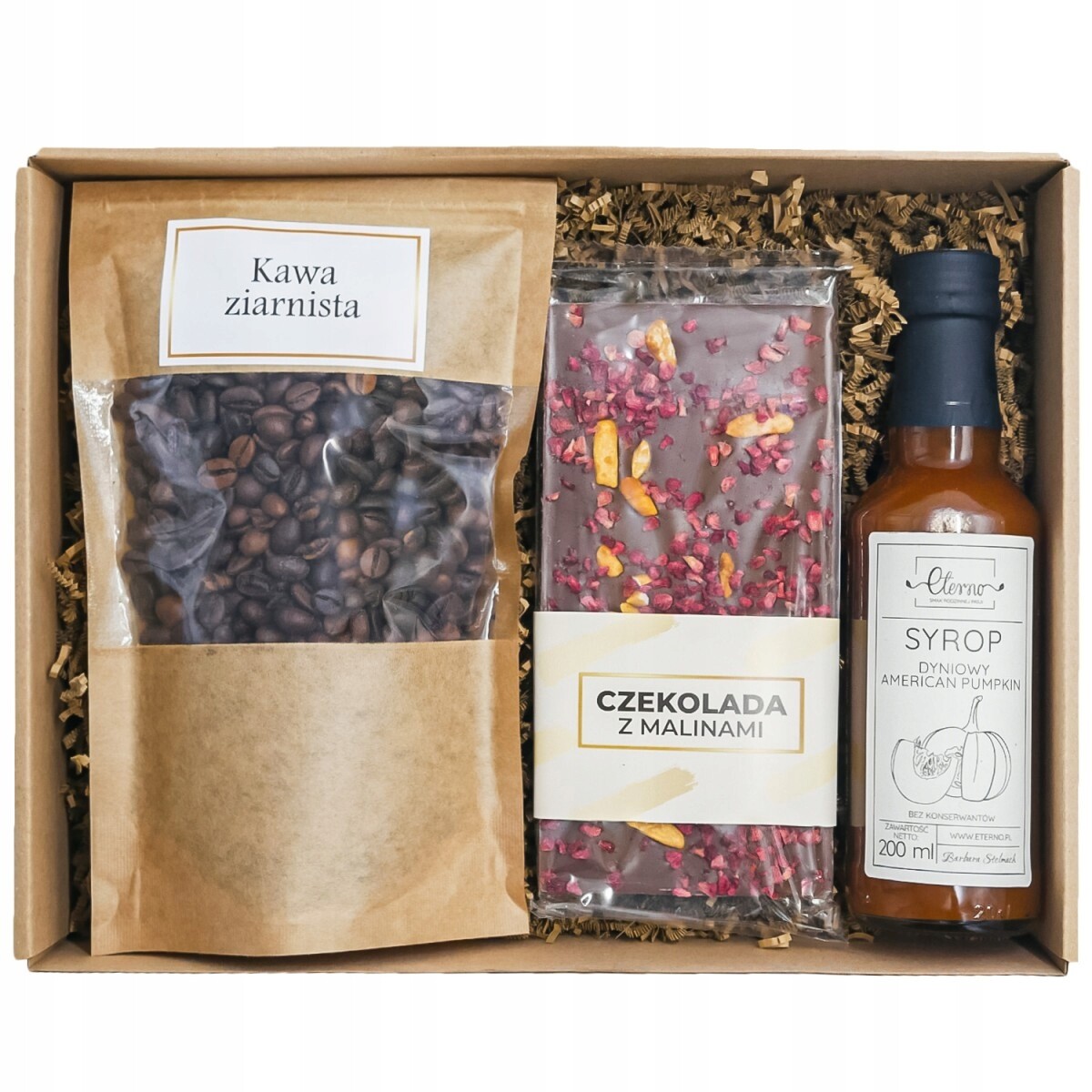 Dárková sada s čokoládou a sirupem Premium Zimní Elegantní