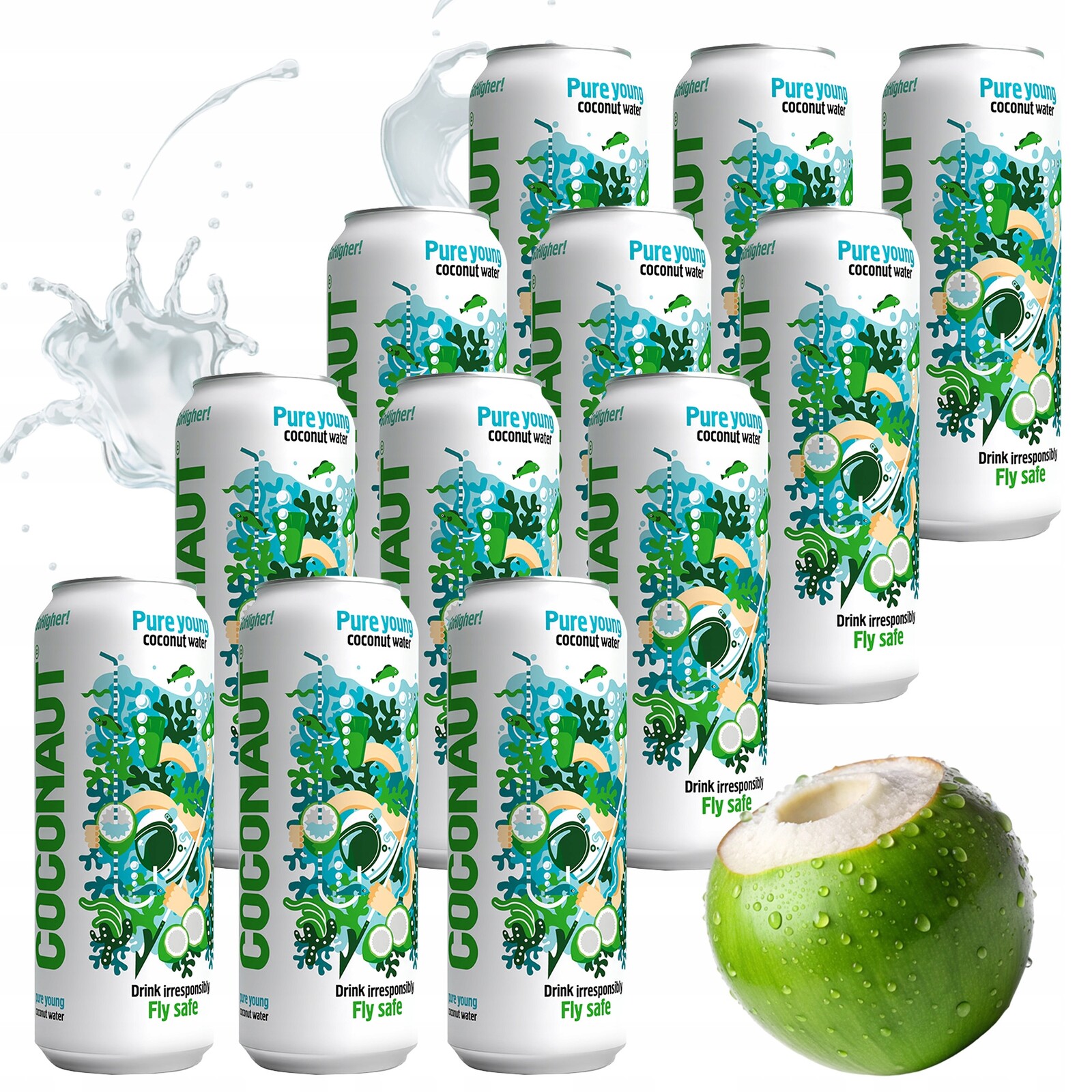 12 X Neperlivá Přírodní Kokosová Voda Z Mladého Kokosu Coconaut 500 ML