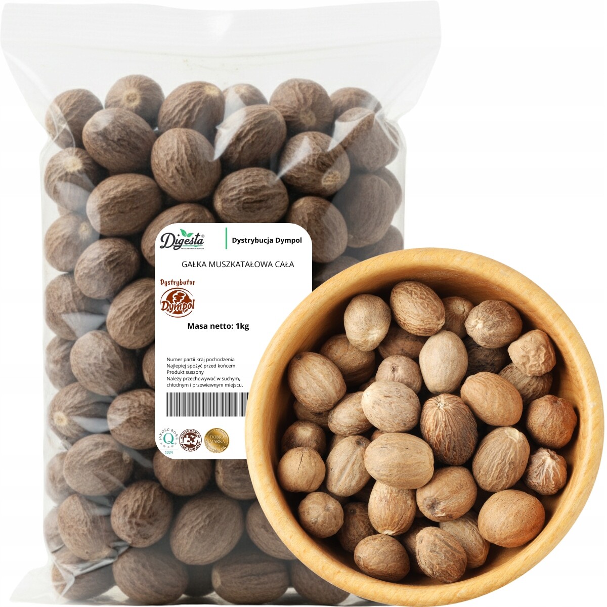 Muškátový Oříšek Přírodní celý plod Aromatický ořech Premium 1 kg