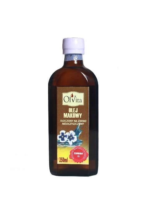 Olej makový za studena lisovaný, nečištěný 250 ml Olvita