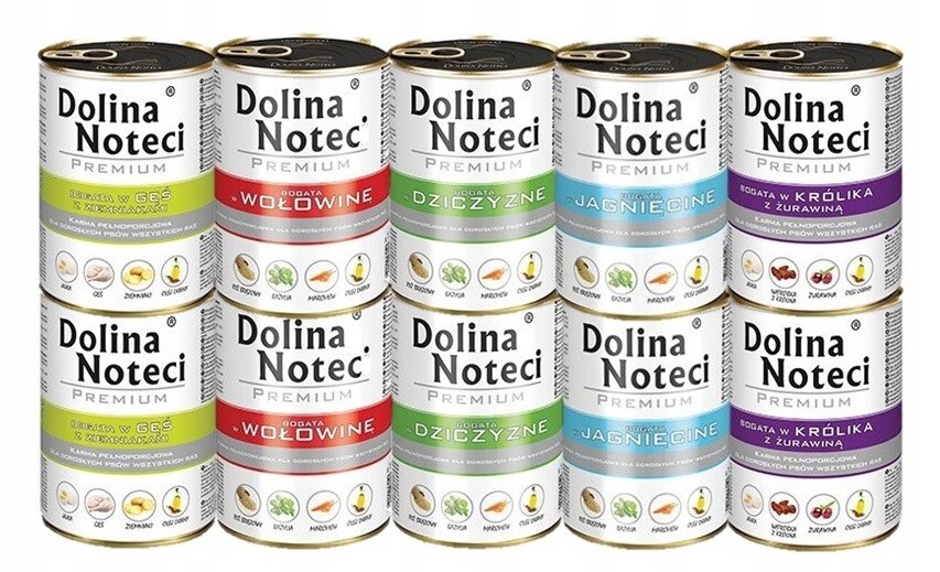 Dolina Noteci Premium Vlhké krmivo pro psy MIX 10x400 g Bez Ryb A Kuřete