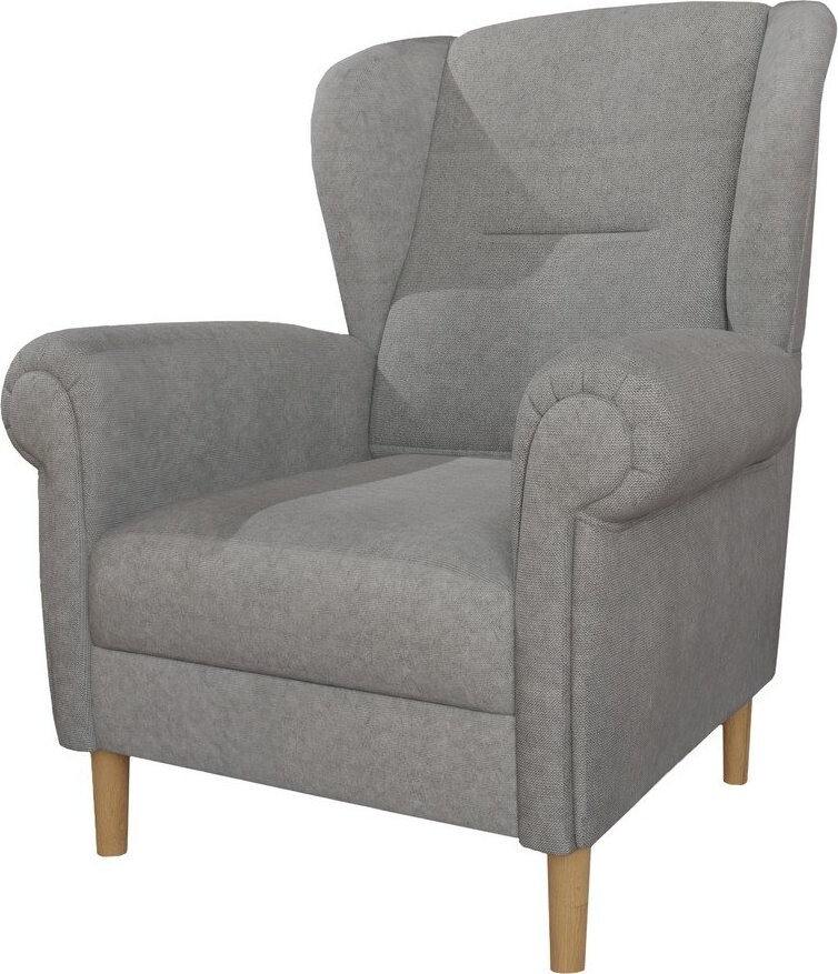 Světle šedé křeslo ušák Swan – Ropez