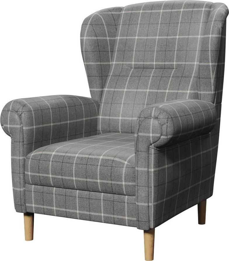 Šedé křeslo ušák Swan – Ropez