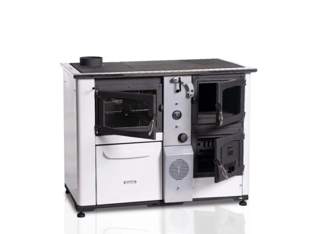 Kuchyňská kamna s troubou a výměníkem TEMY PRO P 25 S Levá/Bílá