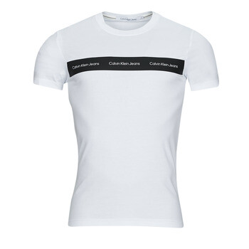 Calvin Klein Jeans  CONTRAST INSTIT STRIPE TEE  Bílá