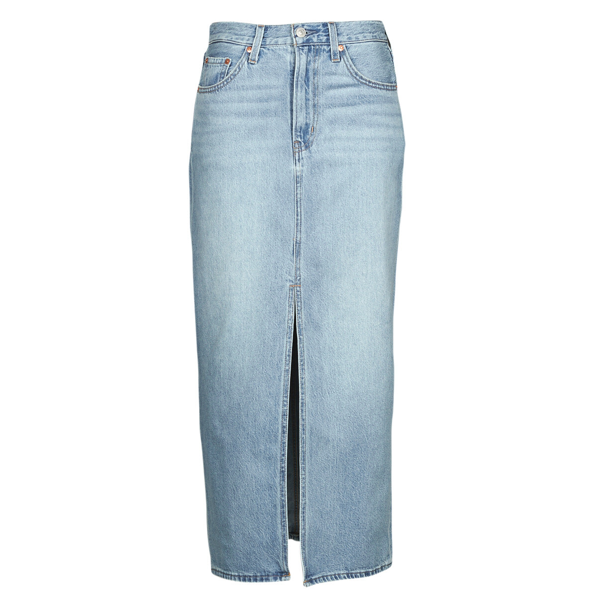 Levis  SLIT FRONT SKIRT  Modrá