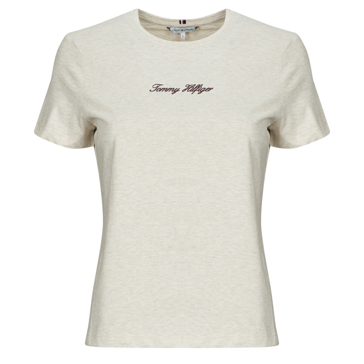 Tommy Hilfiger  CLASSIC SCRIPT REG SS TEE  Béžová