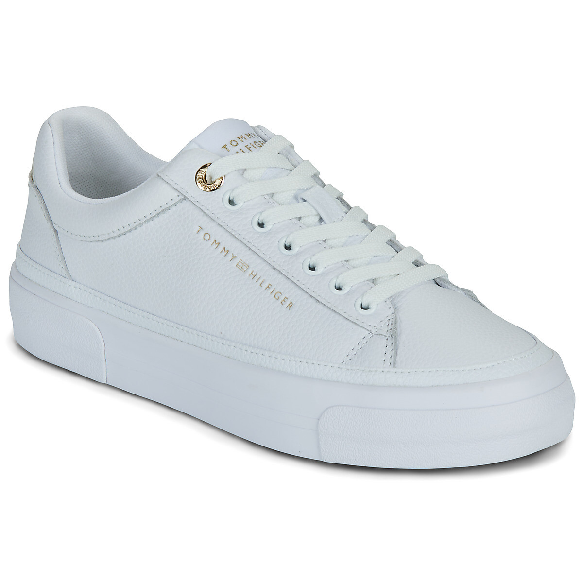 Tommy Hilfiger  TH PLATFORM SNEAKER TUMBLED LTR  Bílá