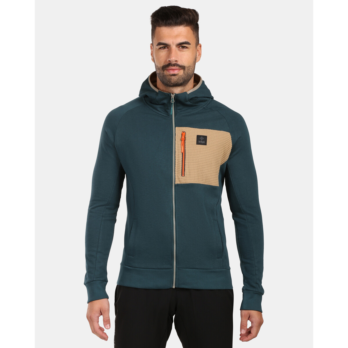 Kilpi  Stylová a pohodlná bavlněná mikina s kapucí  BALU-M  Zelená