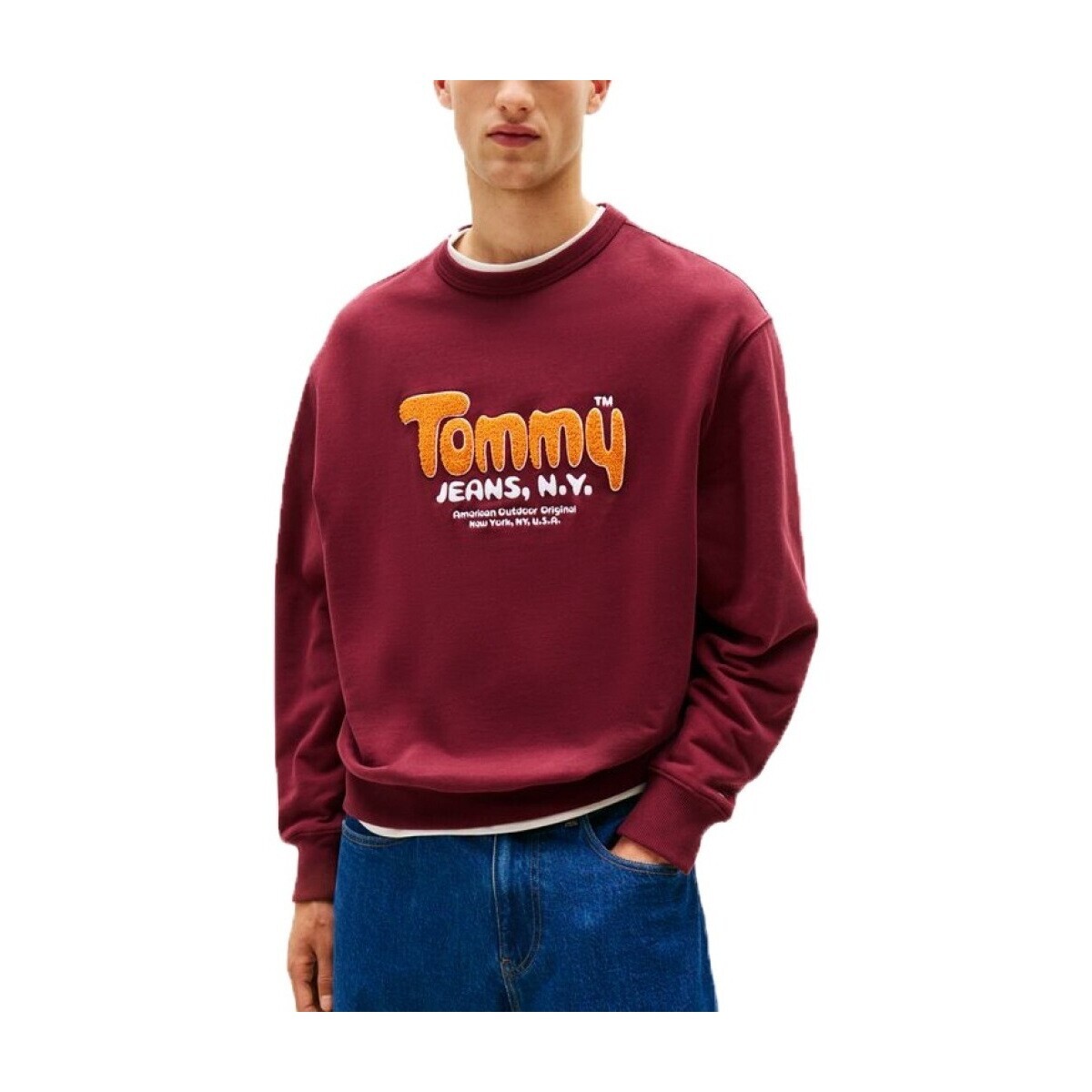 Tommy Jeans  TJM RLX BOUCLE FNT PLY C  Bordó