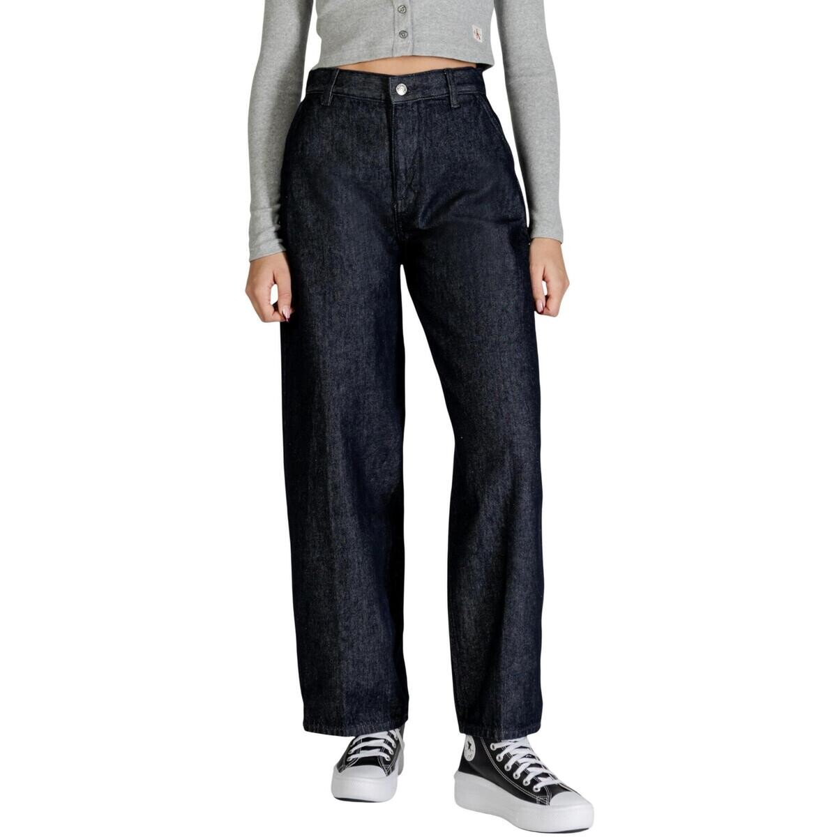 Calvin Klein Jeans  TROUSER BARREL CK RI LV047C796G  Modrá