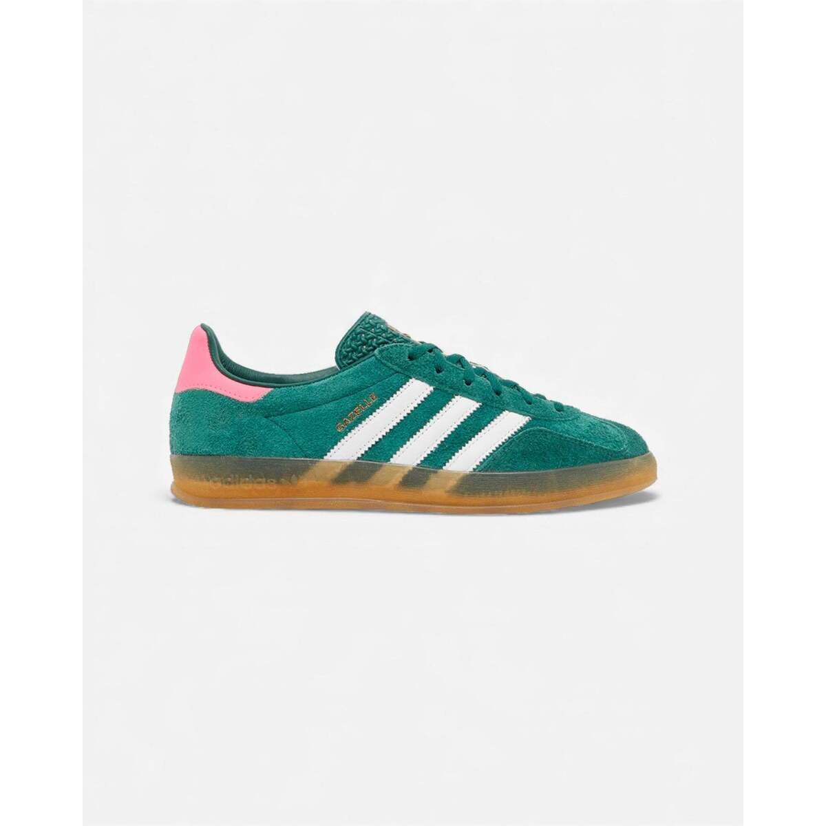 adidas  Gazelle Indoor Collegiate Green Lucid Pink (Women's)  Bílá