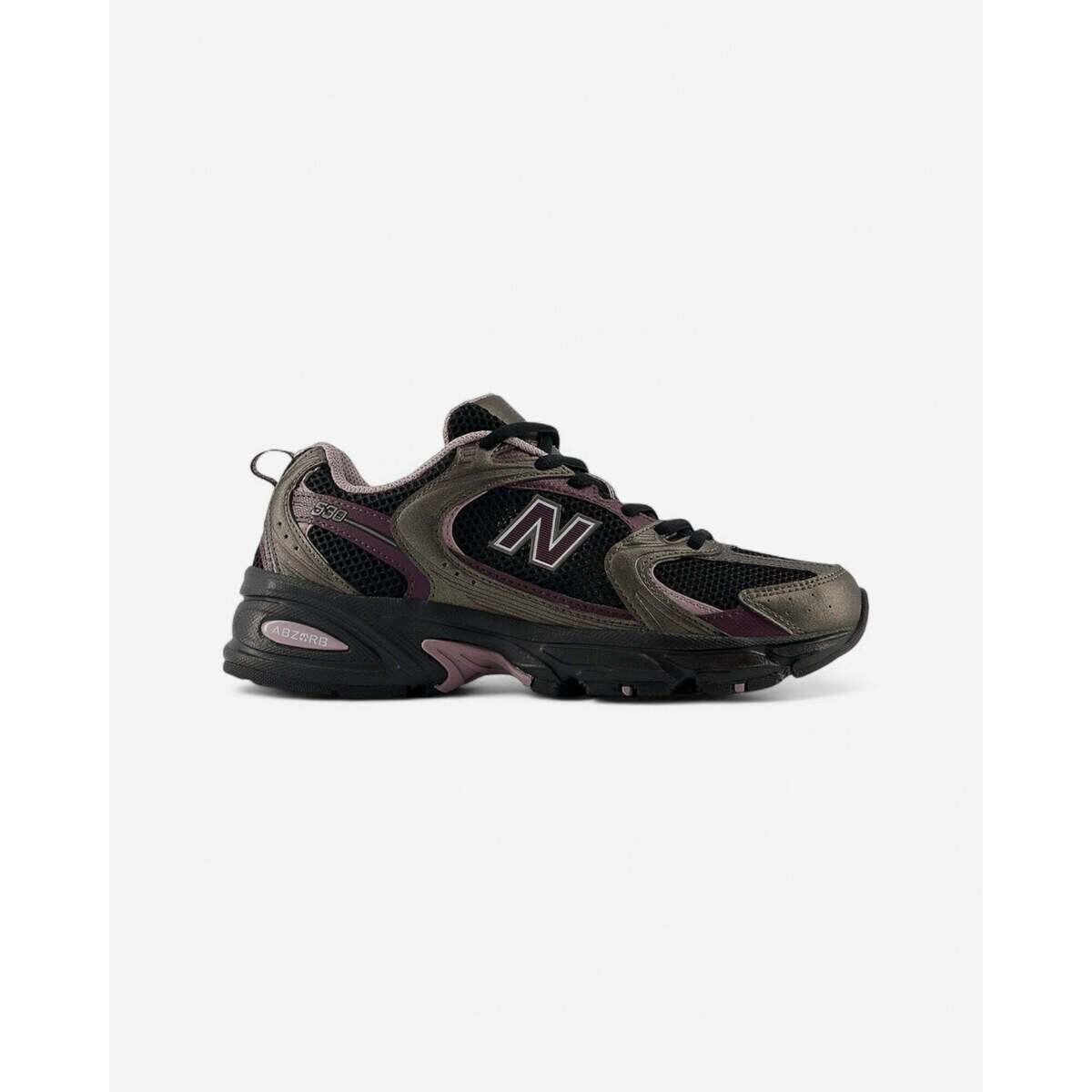 New Balance  530 Black Metallic Plum Brown  Bílá