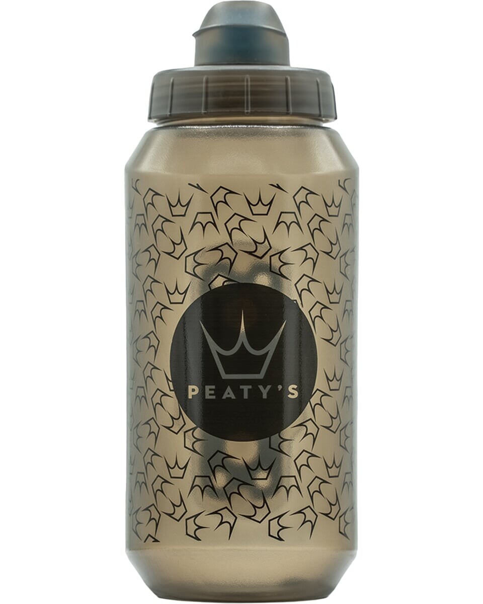 PEATYS Lahev na kolo Peaty's X Fidlock Locking - Big dog bottle logo smoke 750 ml