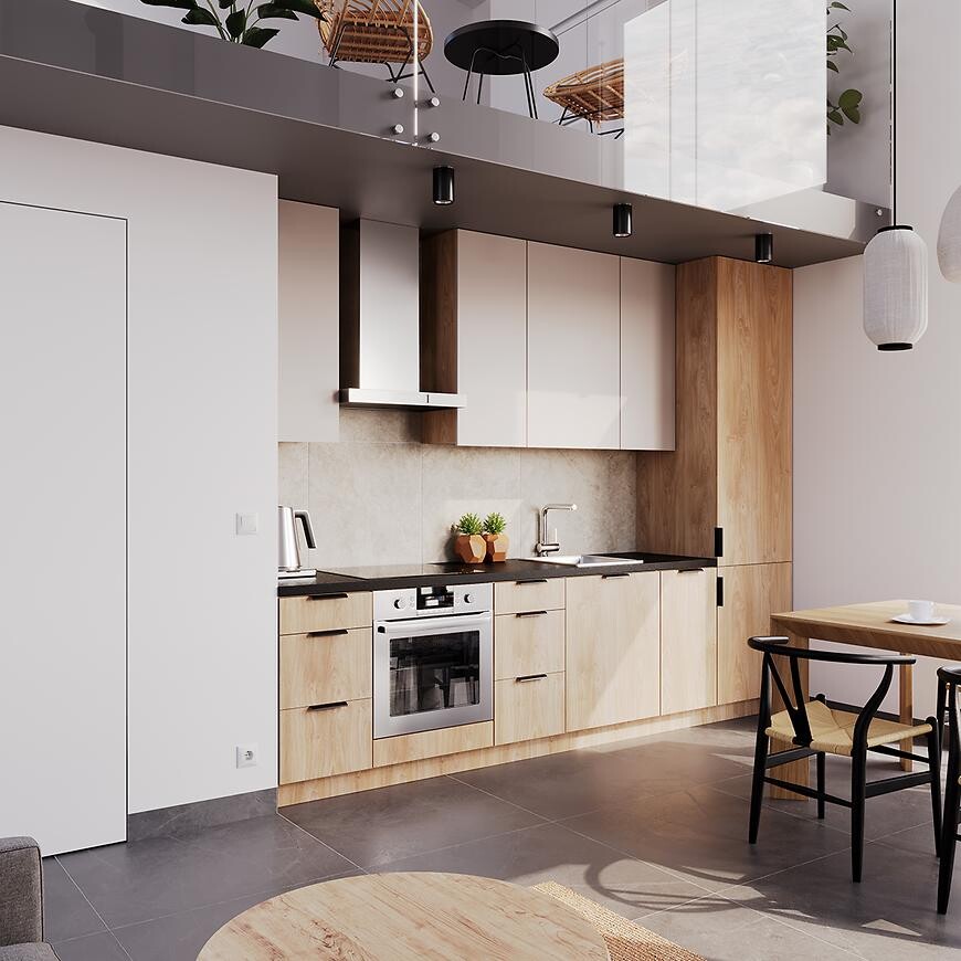 Kuchyňská linka Luxeo 305 cm dub puccini/beige set 9