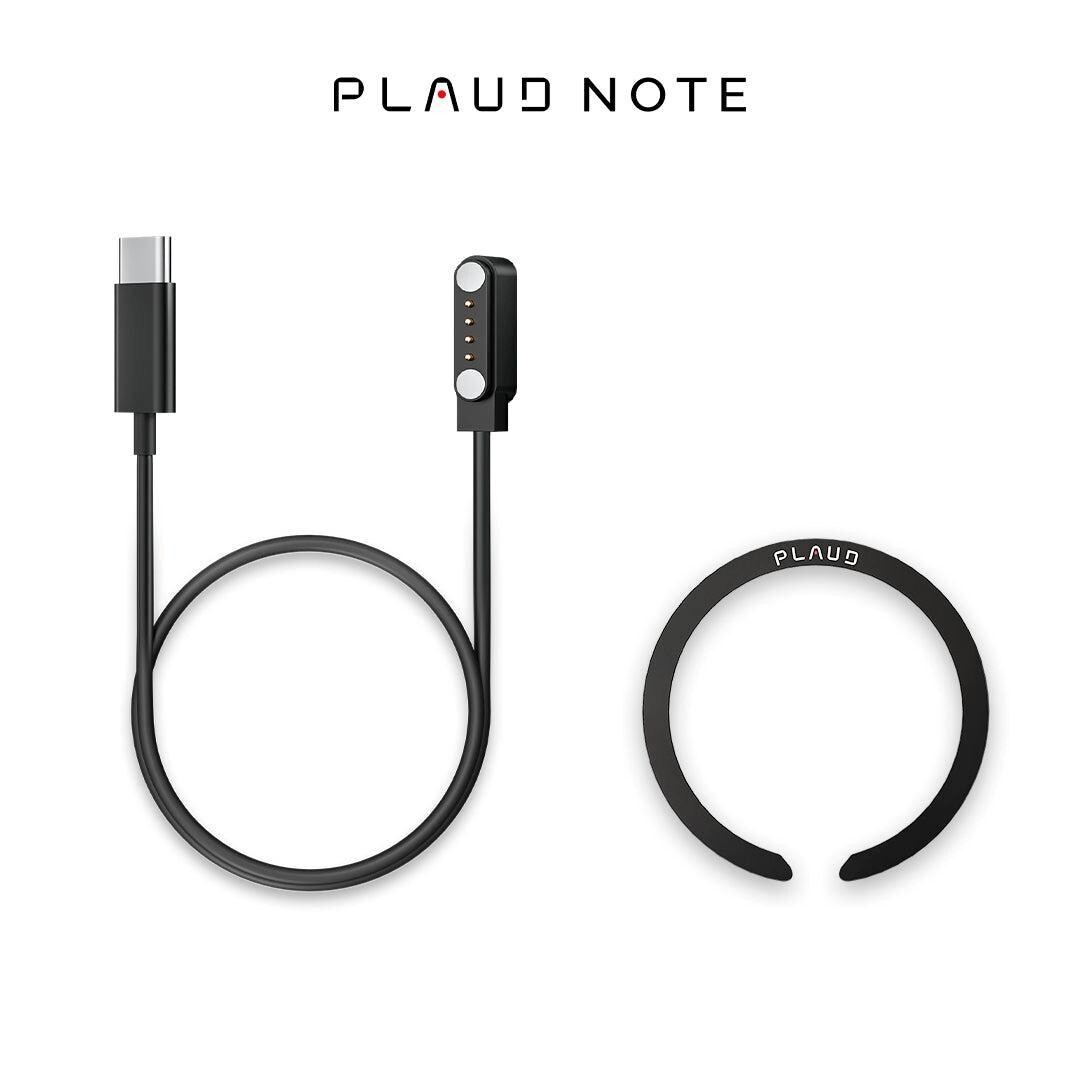 PLAUD NOTE Accessory Kit Black - Nabíječka a magnetický clip, černá