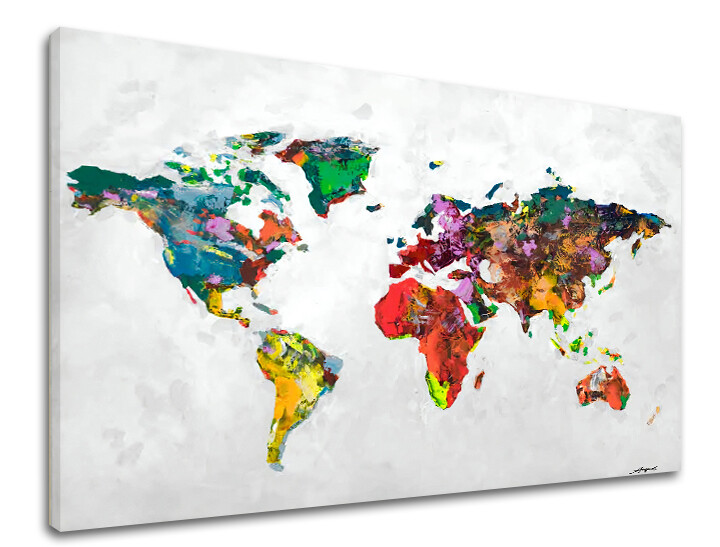 Obraz na plátně MAPA SVĚTA 1 díl XOBCH12395GE1