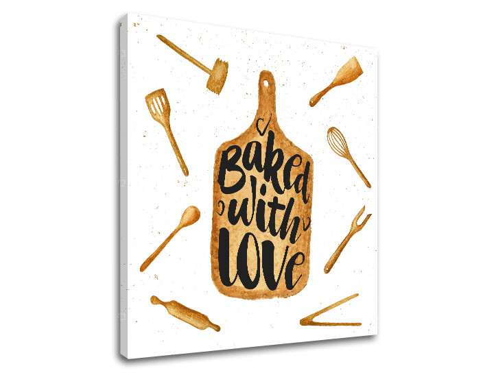 Nástěnné umění s textem Pečené s láskou