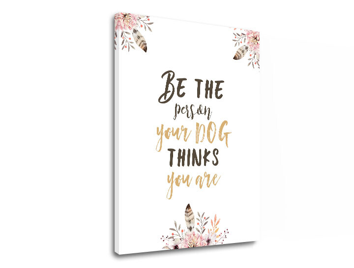 Nástěnné umění s textem Buď člověkem