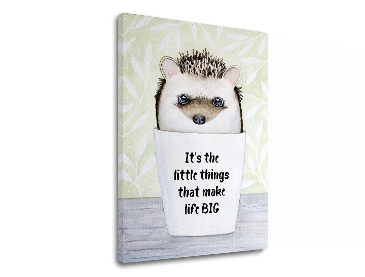 Nástěnné umění s textem Jsou to malé věci