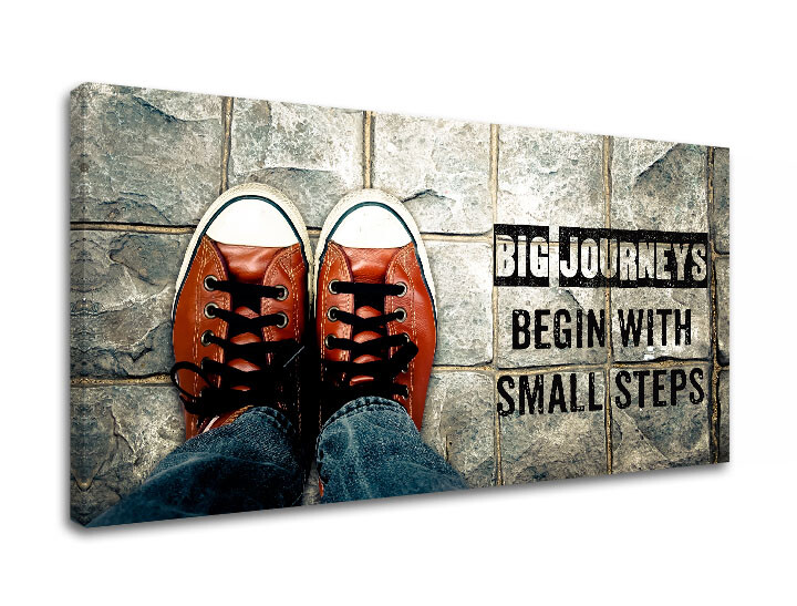 Motivační nástěnné umění Velké cesty začínají