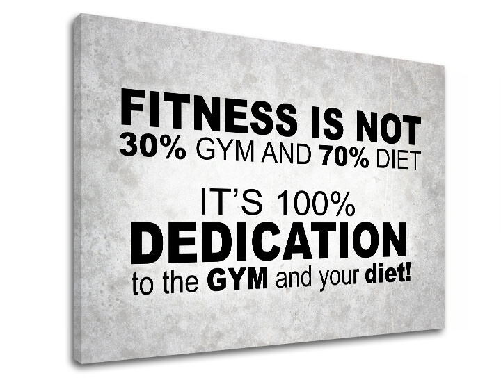 Motivační nástěnné umění Fitness není
