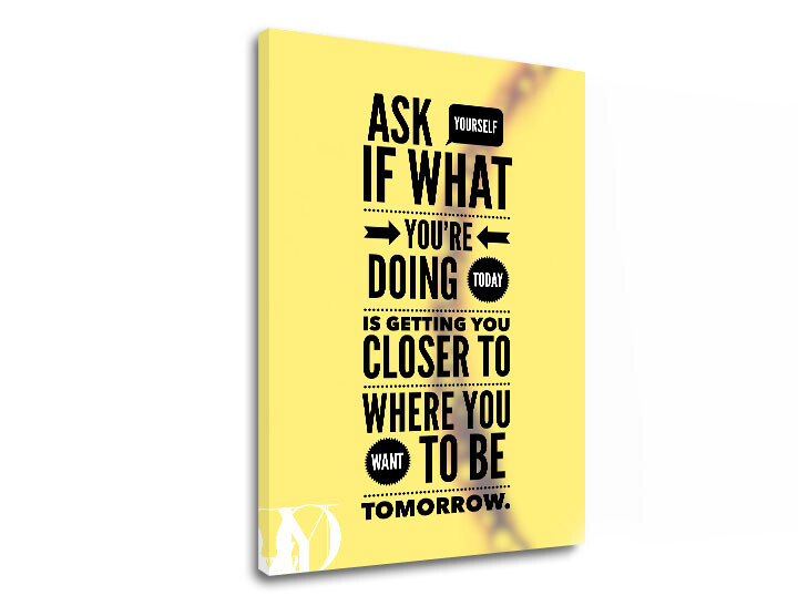 Motivační nástěnný obrázek Zeptejte se sami sebe