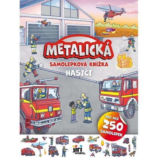 Jiri Models Metalická samolepková knížka - Hasiči - 4707-8