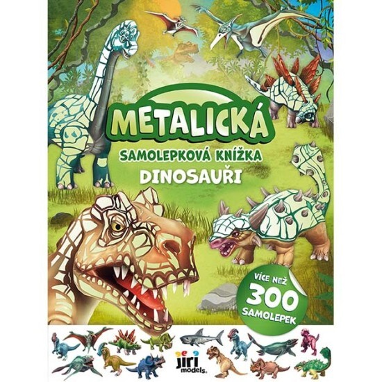 Jiri Models Metalická samolepková knížka - Dinosauři - 4709-2