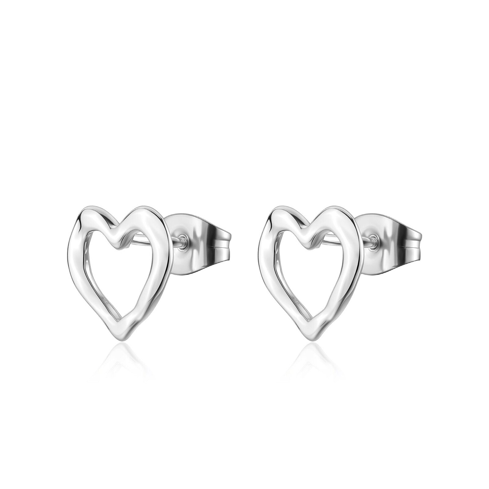 S'Agapõ Luxusní ocelové náušnice ve tvaru srdce Emotion SMO21