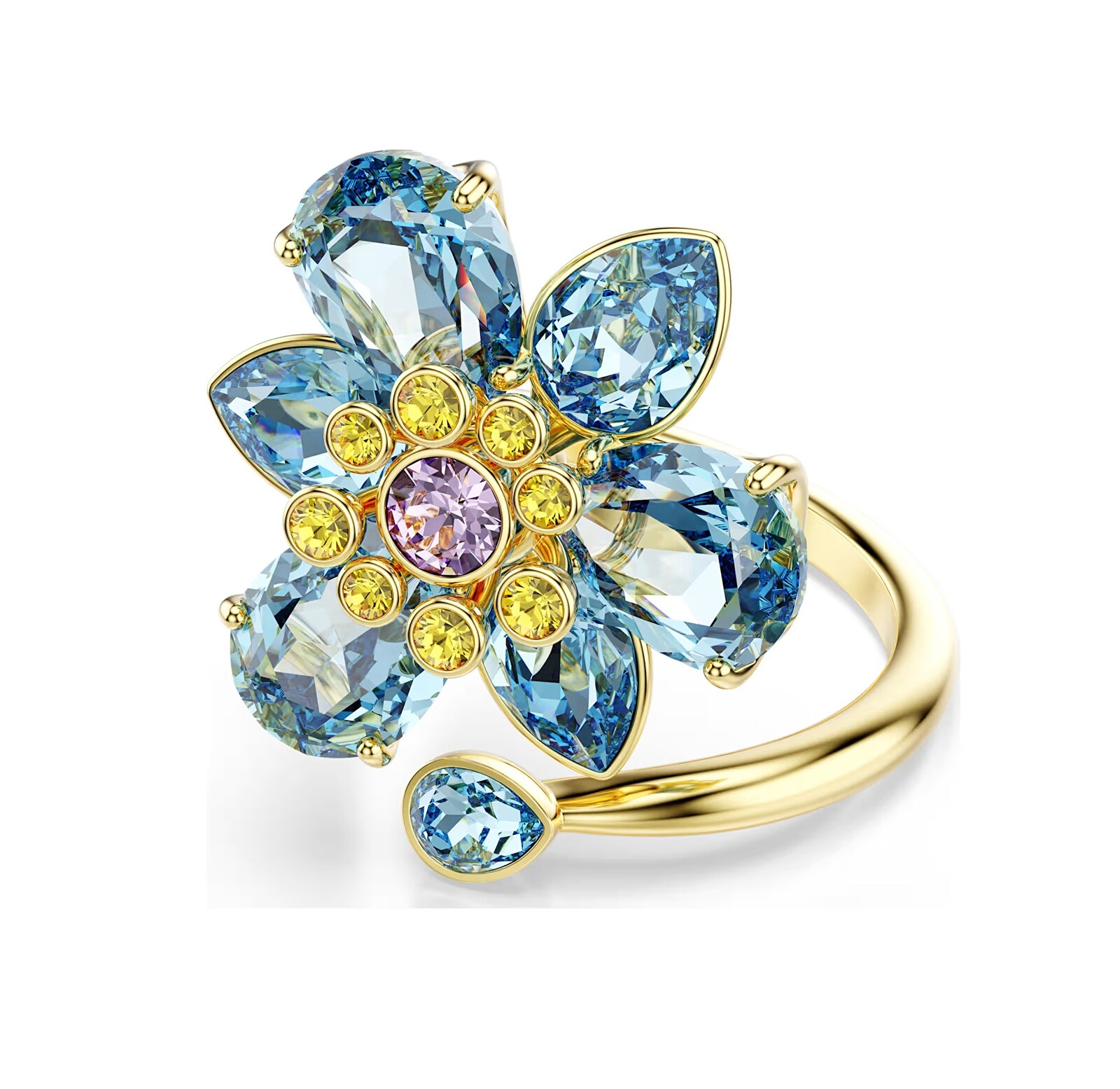 Swarovski Okouzlující otevřený prsten Květina Idyllia 5721585 55 mm