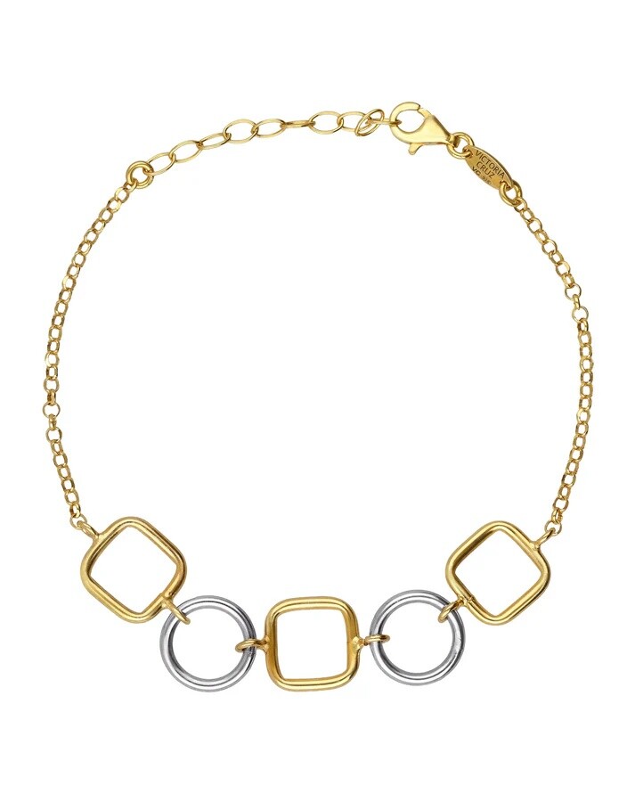 Victoria Cruz Moderní bicolor náramek ze stříbra Nivola A5511-BP