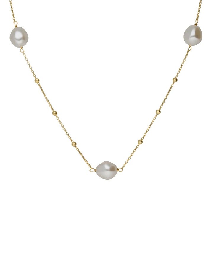 Victoria Cruz Dlouhý pozlacený náhrdelník se syntetickými perlami Sera A5566-00DG