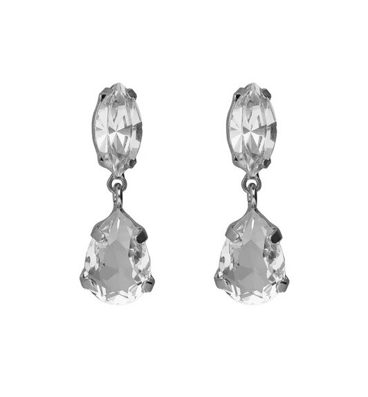 Victoria Cruz Blyštivé visací stříbrné náušnice s krystaly Lieve A5536-07HT