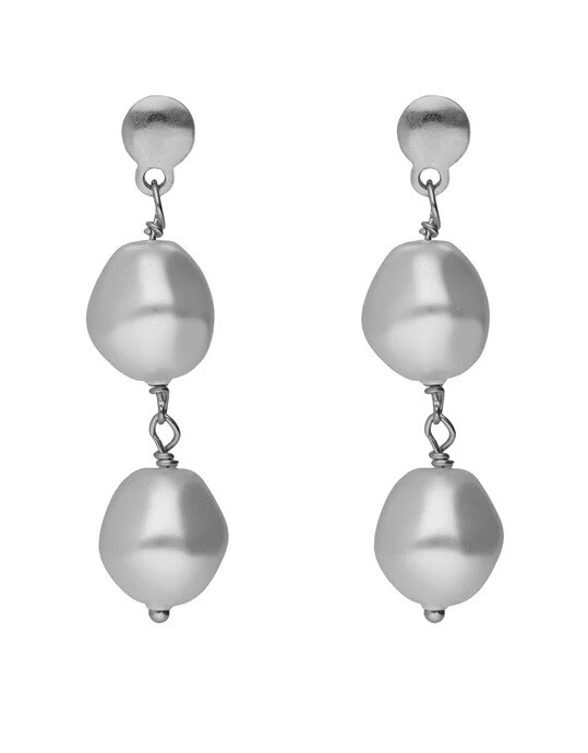 Victoria Cruz Stříbrné visací náušnice se syntetickými perlami Sera A5560-00HT