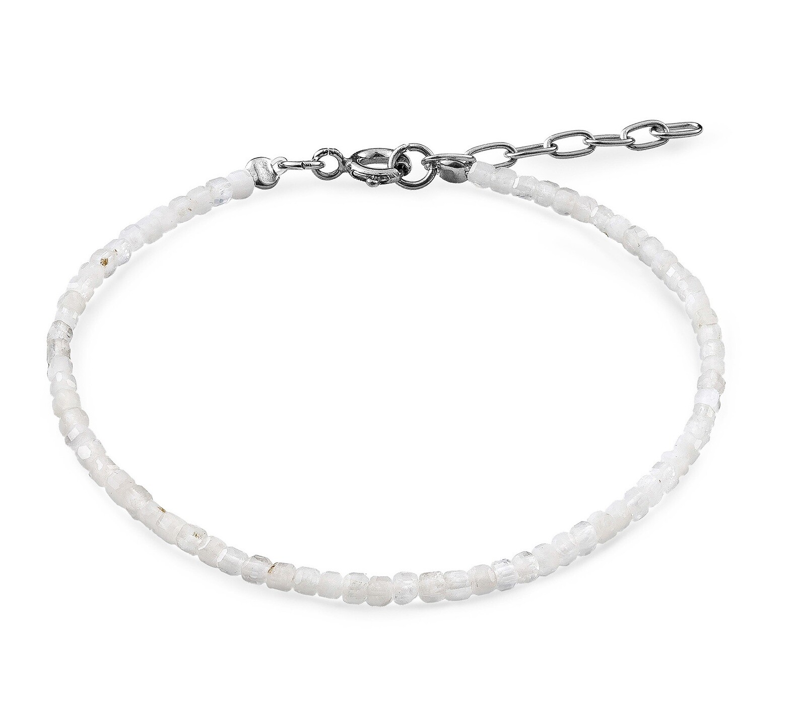 AGAIN Jewelry Minerální náramek z měsíčního kamene AJKNR012