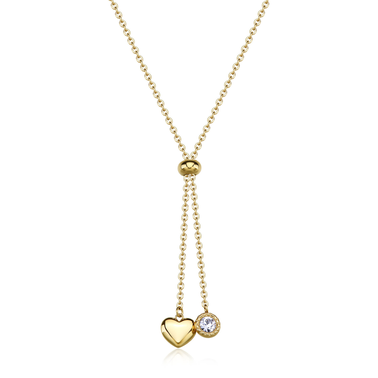 S'Agapõ Pozlacený náhrdelník s posuvným zapínáním Aurora SAR61