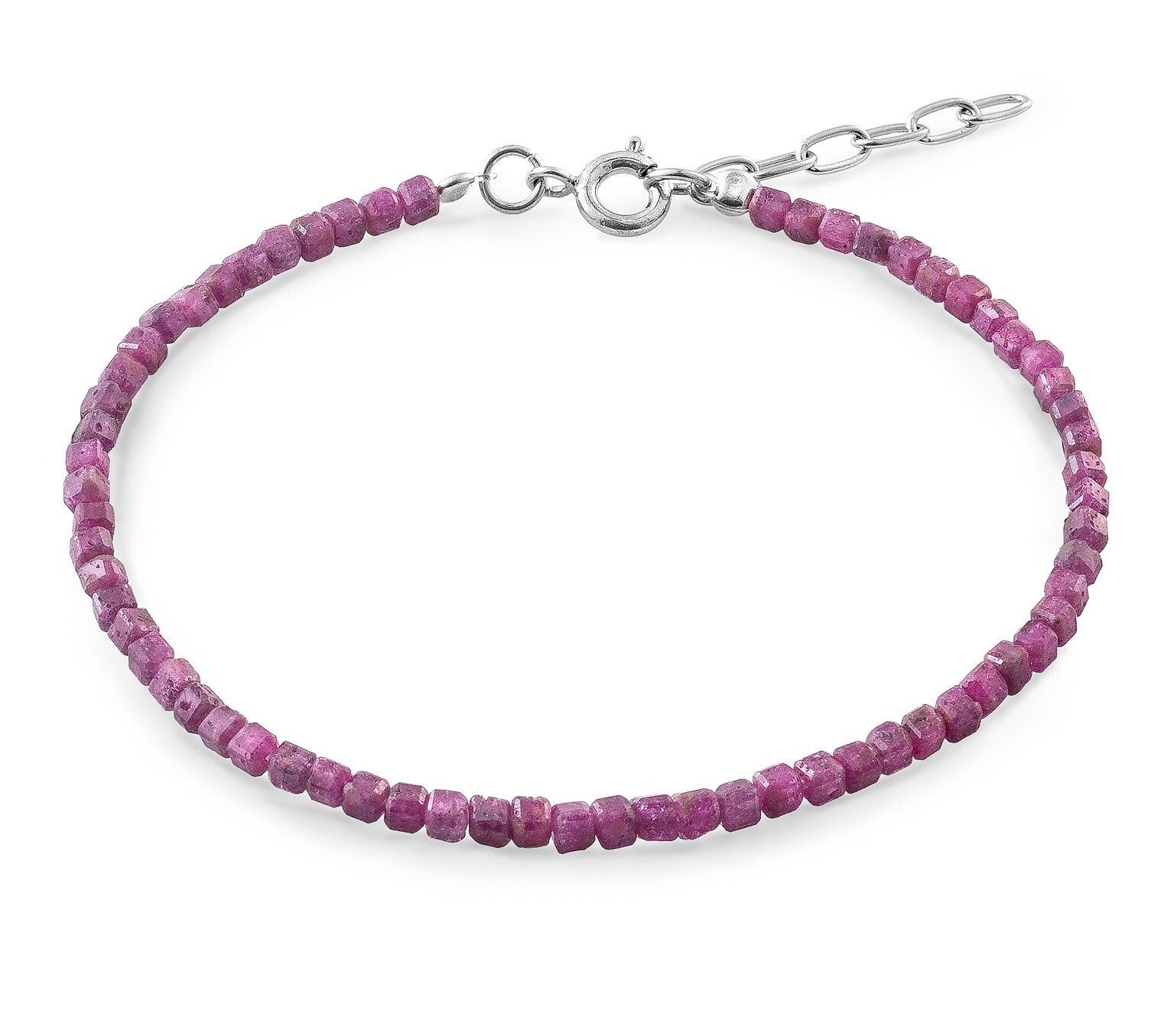 AGAIN Jewelry Minerální náramek z rubínu AJKNR014