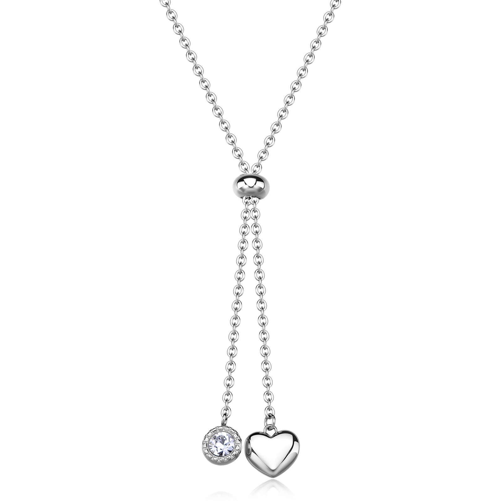 S'Agapõ Romantický náhrdelník z oceli Aurora SAR59