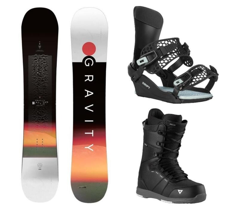 Gravity Bandit 25/26 snowboard + Gravity Drift black/sage vázání + Gravity Void black/grey boty