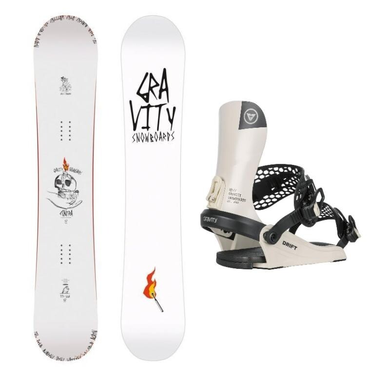 Gravity Contra 25/26 pánský snowboard + Gravity Drift bone/black vázání