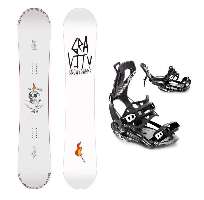 Gravity Contra 25/26 pánský snowboard + Raven Fastec FT360 black vázání
